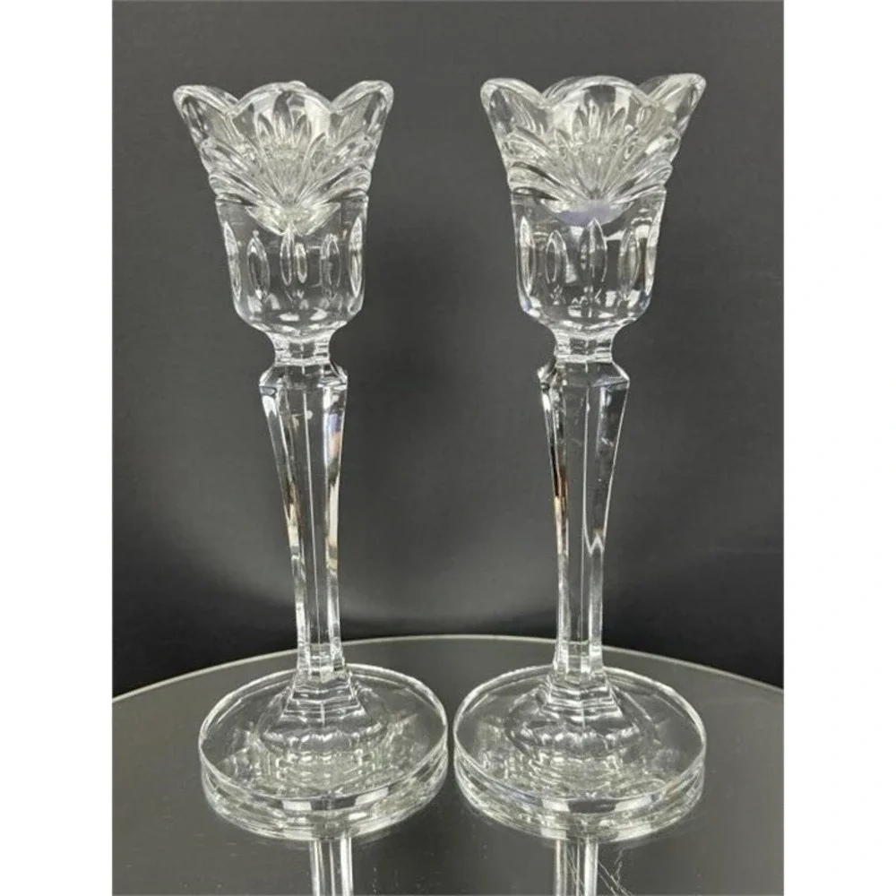 Pair‎ Marquis by Waterford Crystal Candlesticks 8